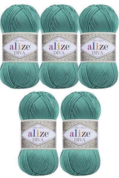 Alize Ață de tricotat Diva Bright Mercerized pentru vară și primăvară Nr:610 (5 bucăți)