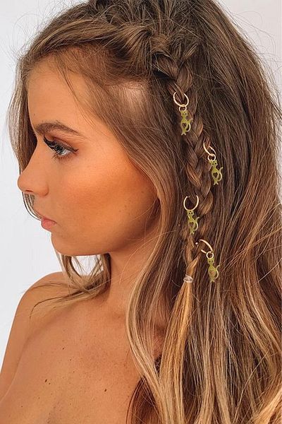 BAHELS Gold Cat Hair Earring Buckle Set