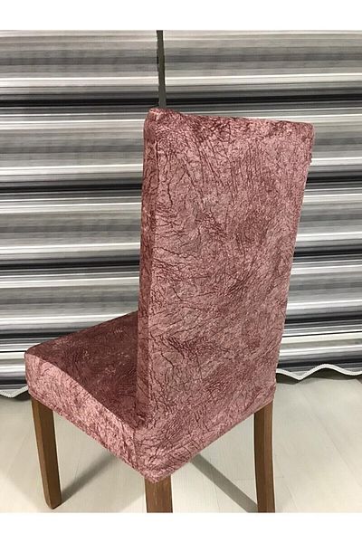 Aksa Home Κάλυμμα καρέκλας Πλενόμενο Elastic Lycra Velvet Σετ 6 τεμαχίων