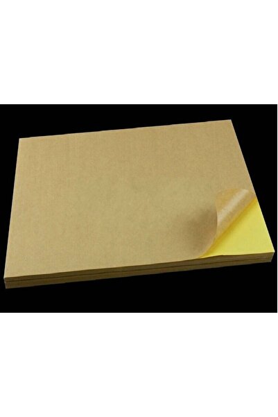 JaNef A4 Kraft Yapışkanlı Sticker Kağıt-100 Adet