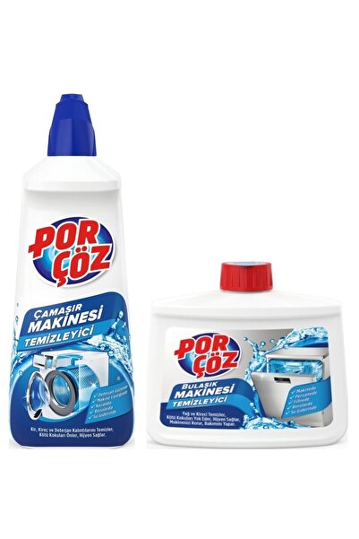 Porçöz Por Çöz Bulaşık Makinesi Temizleyici + Por Çöz Çamaşır Makinesi Temizl...
