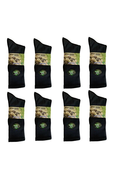 Genel Markalar 8'li Siyah Bambu Mevsimlik Uzun Konçlu Çorap Acemi Ve Bedelli ...
