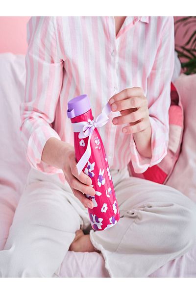 Tupperware Floral Bottle Drinker 410 ml Esc