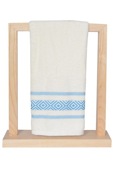 bursa havlu 100% Cotton Hand And Face Towel Blue Diamond Pattern