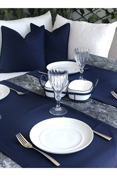 Decamor home Синя подушка з льону