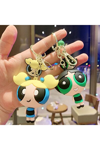 Bade Hediyelik Powerpuff Girls Cute Cartoon - Keychain and Bag Ornament