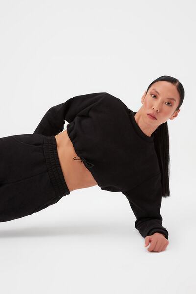 Açelya Okcu Світшот з капюшоном і стяжками на талії