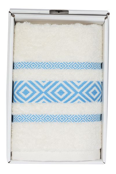 bursa havlu 100% Cotton Hand And Face Towel Blue Diamond Pattern