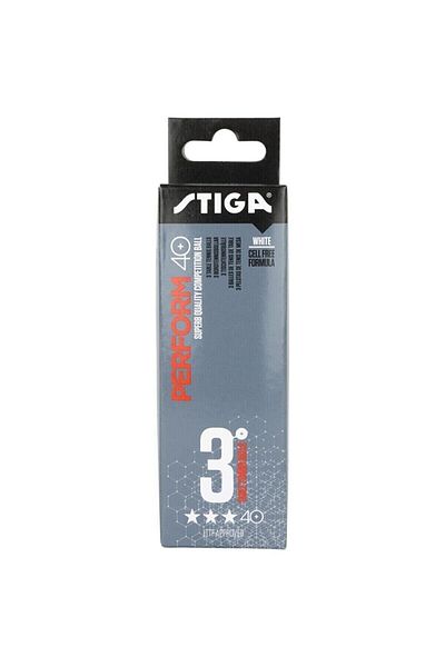 STIGA Performance 40+ Table Tennis Match Ball Abs *** Box of 3 Ittf Approved (White)