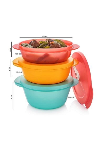 Tupperware Micro Containers Set Tkaz Hsgl for Microwave Oven
