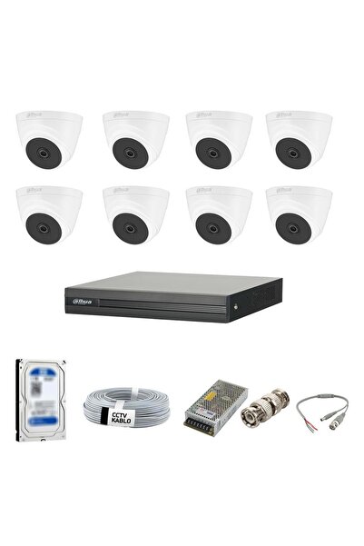 DAHUA 8 Kameralı Iç Ortam Güvenlik Kamera Seti 2 Tb Hdd