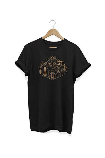 WİDİ Kamper Štampano crna T-shirt