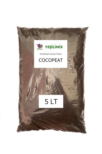 YEŞİLİMARKET Cocopeat Torf Perlitli 5 Litre Hindistan Cevizi Hazır Çimlendirme Torfu