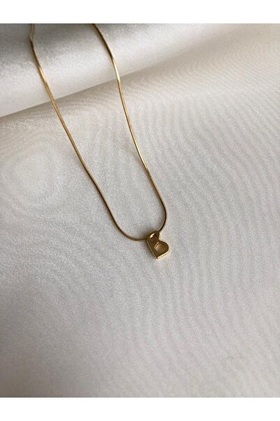 Takıcım B Harfli Gold Kolye