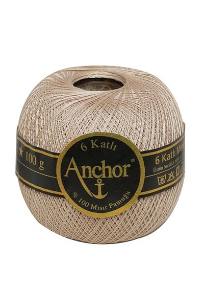 Anchor 6 Layer Lace Threads - No: 50 - 100 Gr - Ecru