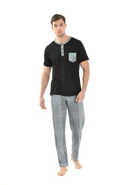 Yeni İnci Epj813 Men's 3-Piece Pajama Set black