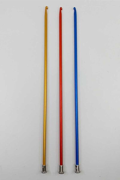 İLGİ TUHAFİYE Renkli Kısa Tunus Tığı 3 No 25 Cm