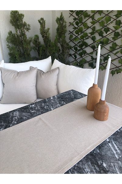 Decamor home Husă de pernă din in groasă, bej