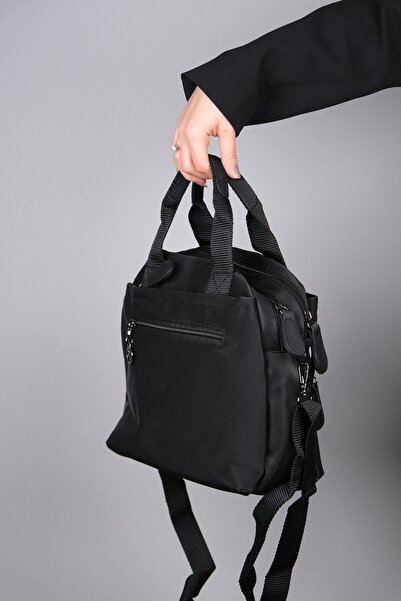 Luvi 869 Siyah Saten Kadın Günlük Çanta