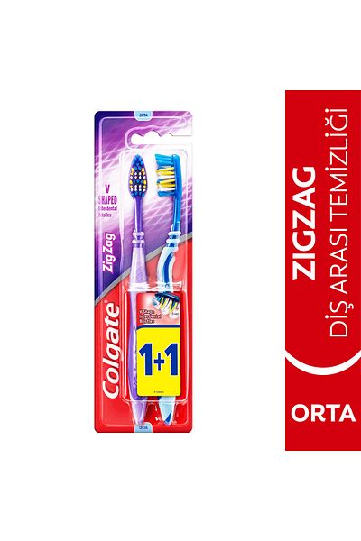 Colgate Zig Zag Interdental Cleaning Medium Toothbrush 1+1