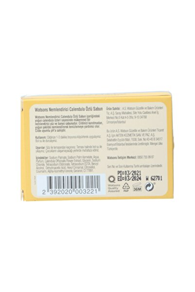 Watsons Face and Bath Soap Moisturizing with Calendula Extract 100 Gr
