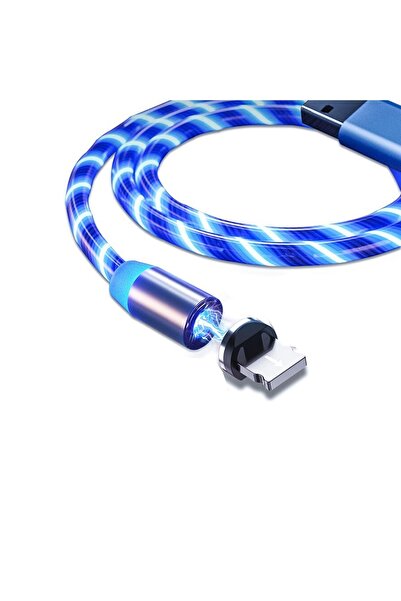 Microcase Iphone Lightning Işıklı Manyetik Şarj Kablosu 1m - Al2618