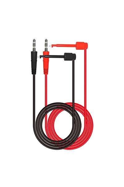ROBİZ Multimetre Kanca Test Prob Çifti 1 Metre Banana Hook Klips
