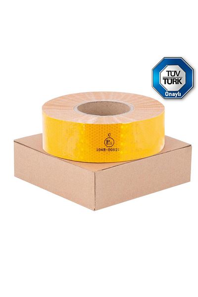 Telvesse Reflective Reflective Strip Tape Tuvturk Compatible C E1 Approved Tape Yellow 50 Meters 1 Ball