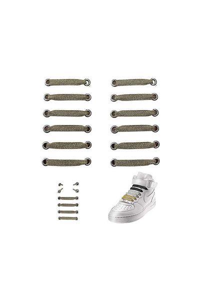 Dopar Practical Flat Flexible Shoelaces Elastic Laces 1 Pair-12 Pieces
