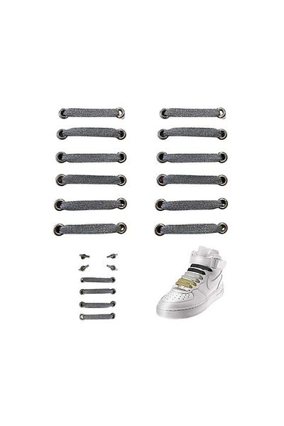 Dopar Practical Flat Flexible Shoelaces Elastic Laces 1 Pair-12 Pieces