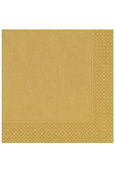 Roll-Up Kikajoy Gold 20-Piece Paper Napkin 33x33 Cm