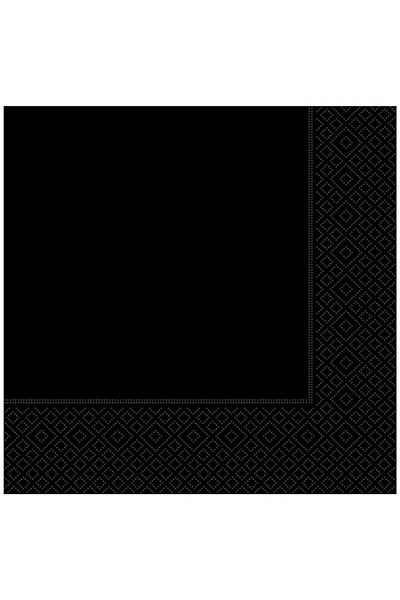 Roll-Up Black Paper Napkin 33x33 cm 16 pcs