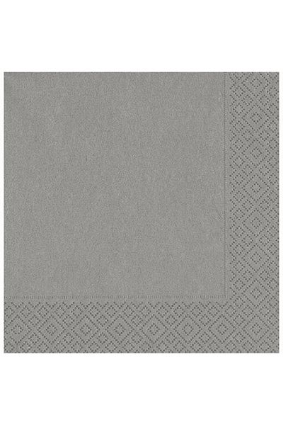 Roll-Up Kikajoy Silver 20-Piece Paper Napkin 33x33cm