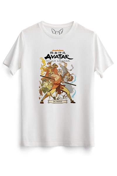 Alfa Tshirt Avatar The Last Airbender Anime με τυπωμένο λευκό μπλουζάκι Unisex