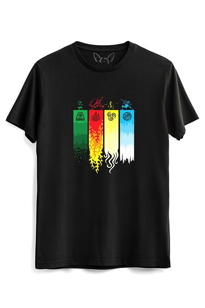 Alfa Tshirt Tricou negru cu imprimeu anime Avatar The Last Airbender