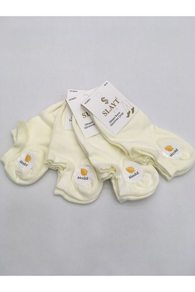 Slayt 4 τεμάχια Cotton Modal Mixed μονόχρωμα λεπτά καλοκαιρινά γυναικεία αόρατα μποτάκια (sneakers)