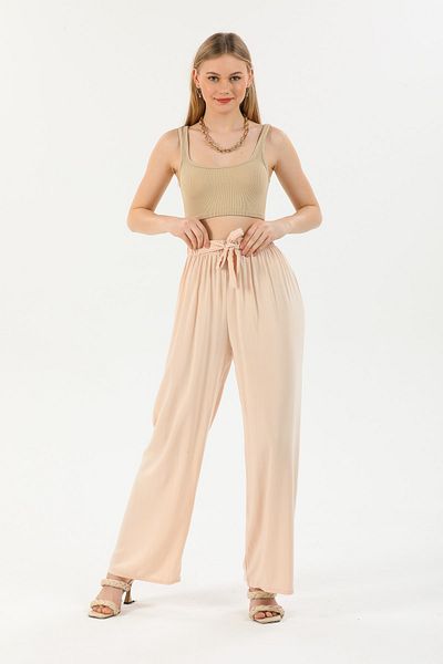 Bukamiss Women's Chickpea Viscose Woven Trousers