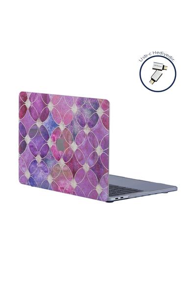 Mcstorey MacBook Pro Kılıf M1 M2 13.3inç Uyumlu | Sert Kılıf | A1706 A1989 A2251 A2289 A2338 | Flower04