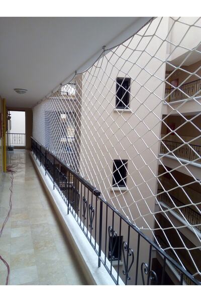 Kare Safety 2.5x3 M Balkon Filesi Merdiven Filesi Güvenlik Filsei Yüksek Muka...