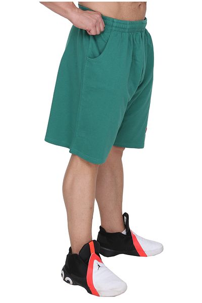 Big Sam Cotton Green Sports Shorts 1393
