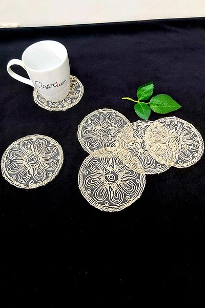 Çt Çeyizci Tekstil Set de 6 suporturi de prezentare pentru șervețele de cocktail (preț de promovare) Coaster