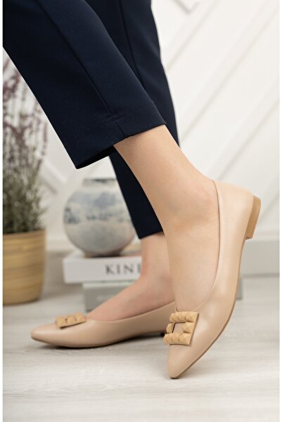 StWenn Women's Ballerinas Comfortable Orthopedic Sole Leather Skin Mother Shoes 1040