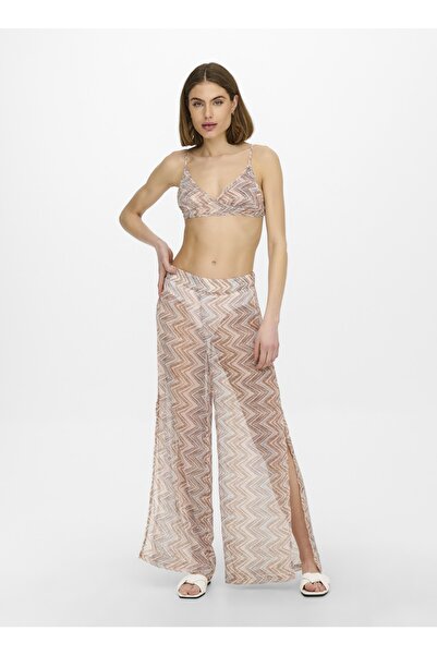 ONLY Onlanna Life Beach Pants Normal Kalıp Desenli Toz Pembe Kadın Pareo
