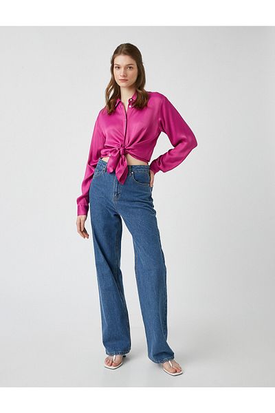 Koton Button Detailed Shirt Long Sleeve