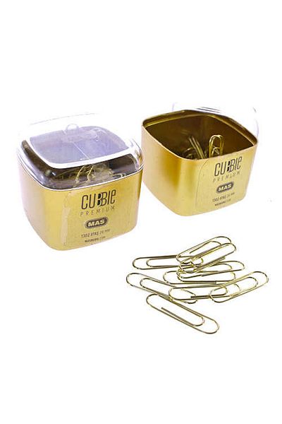 Mas Paper Clip Cubbie Premium 28 Mm Gold 1302 (1 Pack)