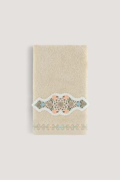 Arliva Home Tuna Bambu Nakıslı Havlu Bej 30x50