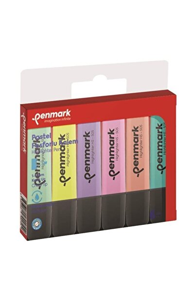 penmark Fosforlu Kalem 6 Lı Karışık Renk Pastel Hs 505 6P / Penmark