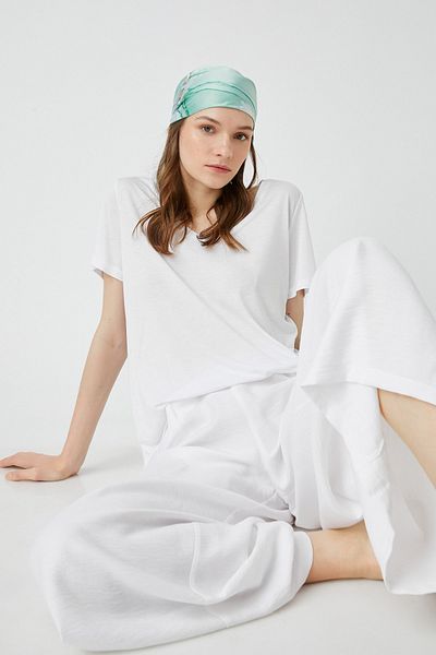 Koton Women's Off-White T-Shirt 2YAK13046EK