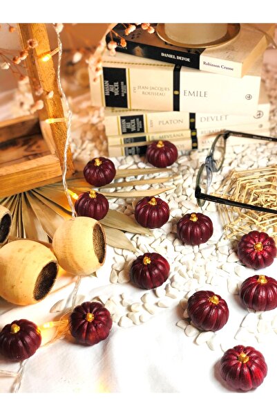 Reynes Balkabağı Dekor 12’li Adet Beton Kabak Obje Biblo Balkabağı Süs Dekora...