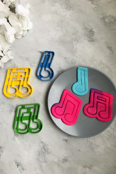 CESTOPİENO مجموعة النوتة الموسيقية لتشكيل العجينة / قالب البسكويت